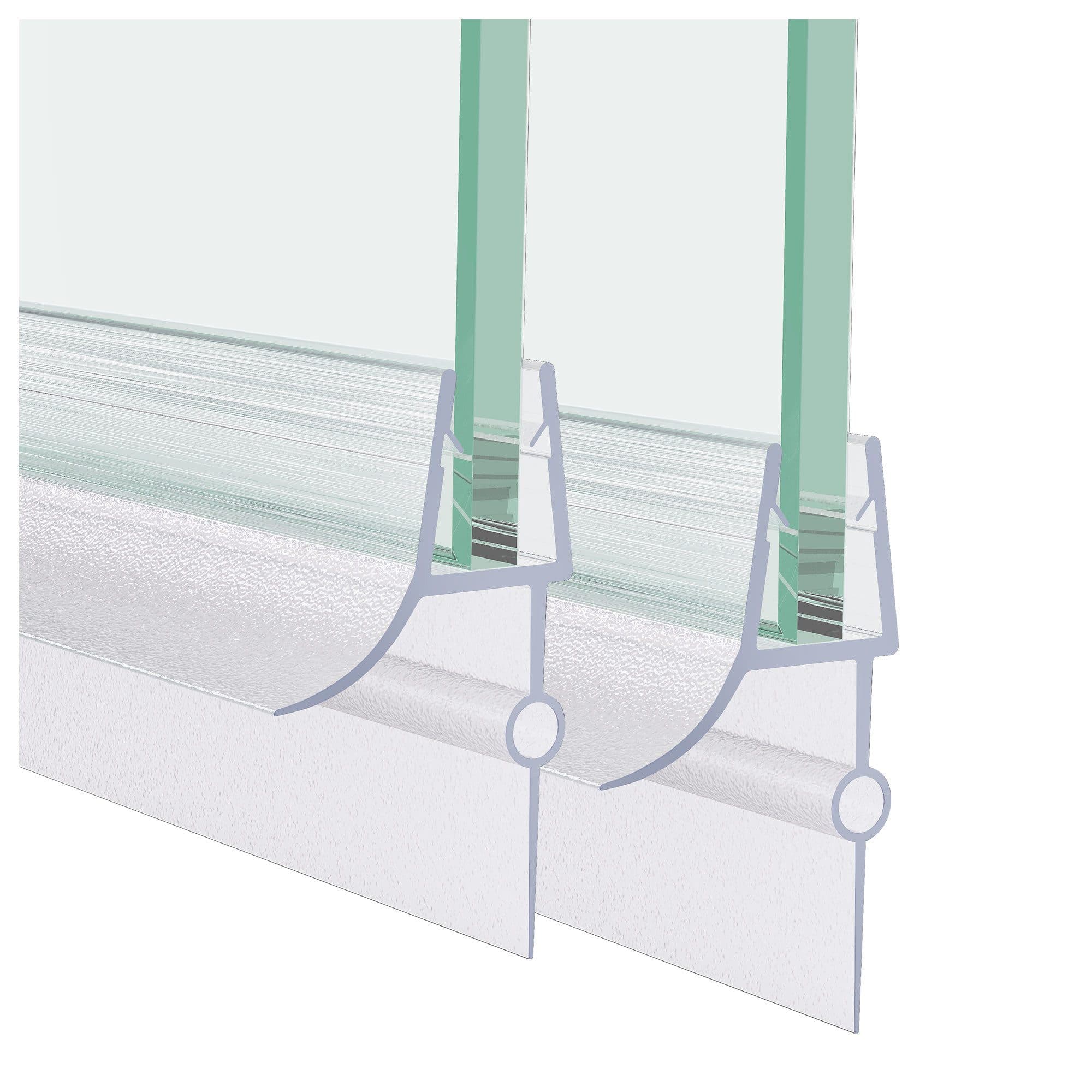 Boromal Duschdichtung 2 Stück für 4-6mm Glas, 100cm, PVC, Transparent - Bild 2