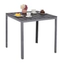 relaxdays Gartentisch Grau Quadratisch Holzoptik Bild 2