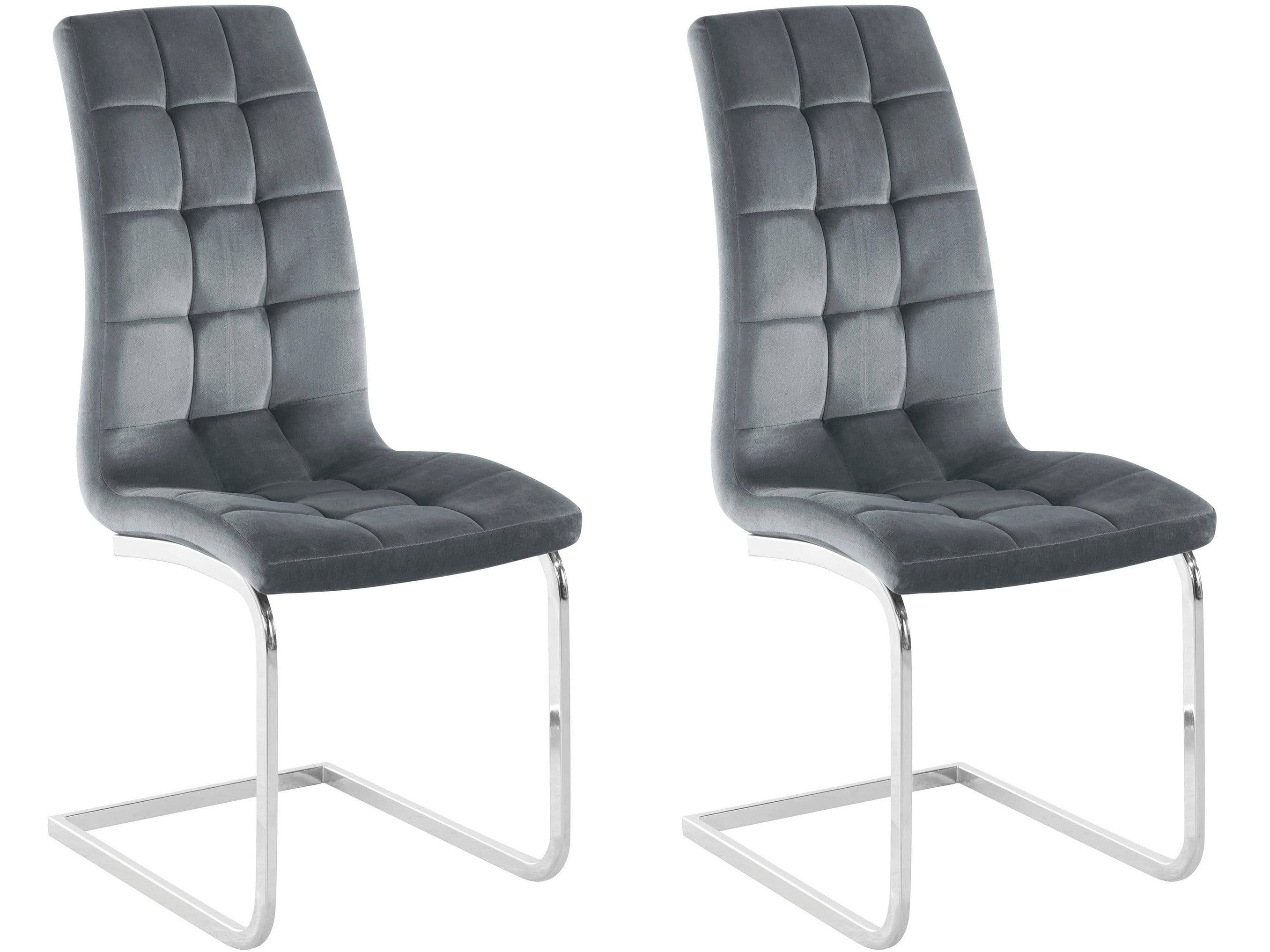 loft24 Freischwinger Bruno 2er-Set Grau Samt Modern - Bild 2