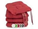 ZOLLNER Stuhlkissen Rot 38x38x6 cm Baumwolle Polyester Bild 2