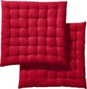 REDBEST Stuhlkissen 2er-Pack Uni Rot Gesteppt Bild 2