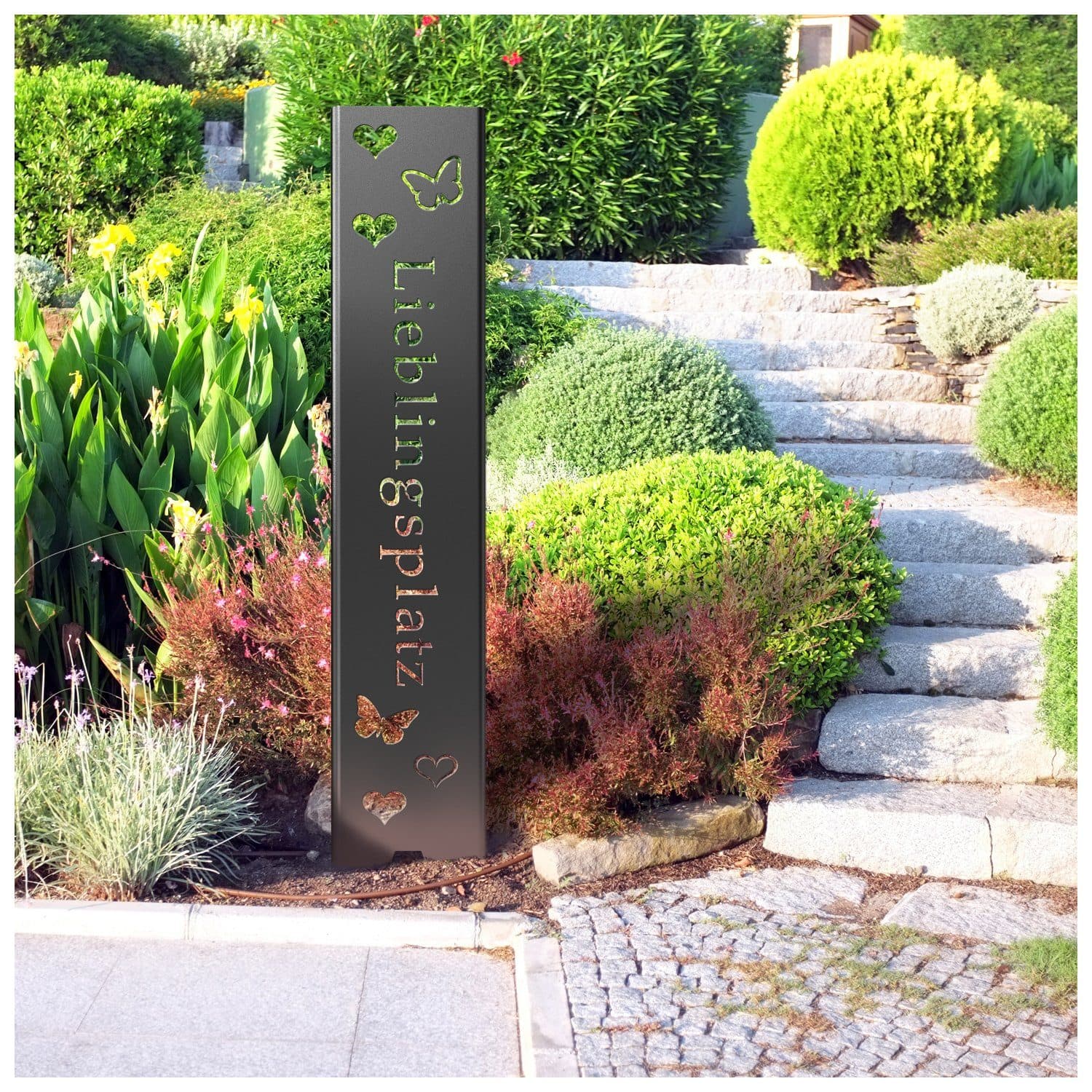 tuning-art Gartenstecker EW103-BLK Lieblingsplatz Schwarz 120cm - Bild 2