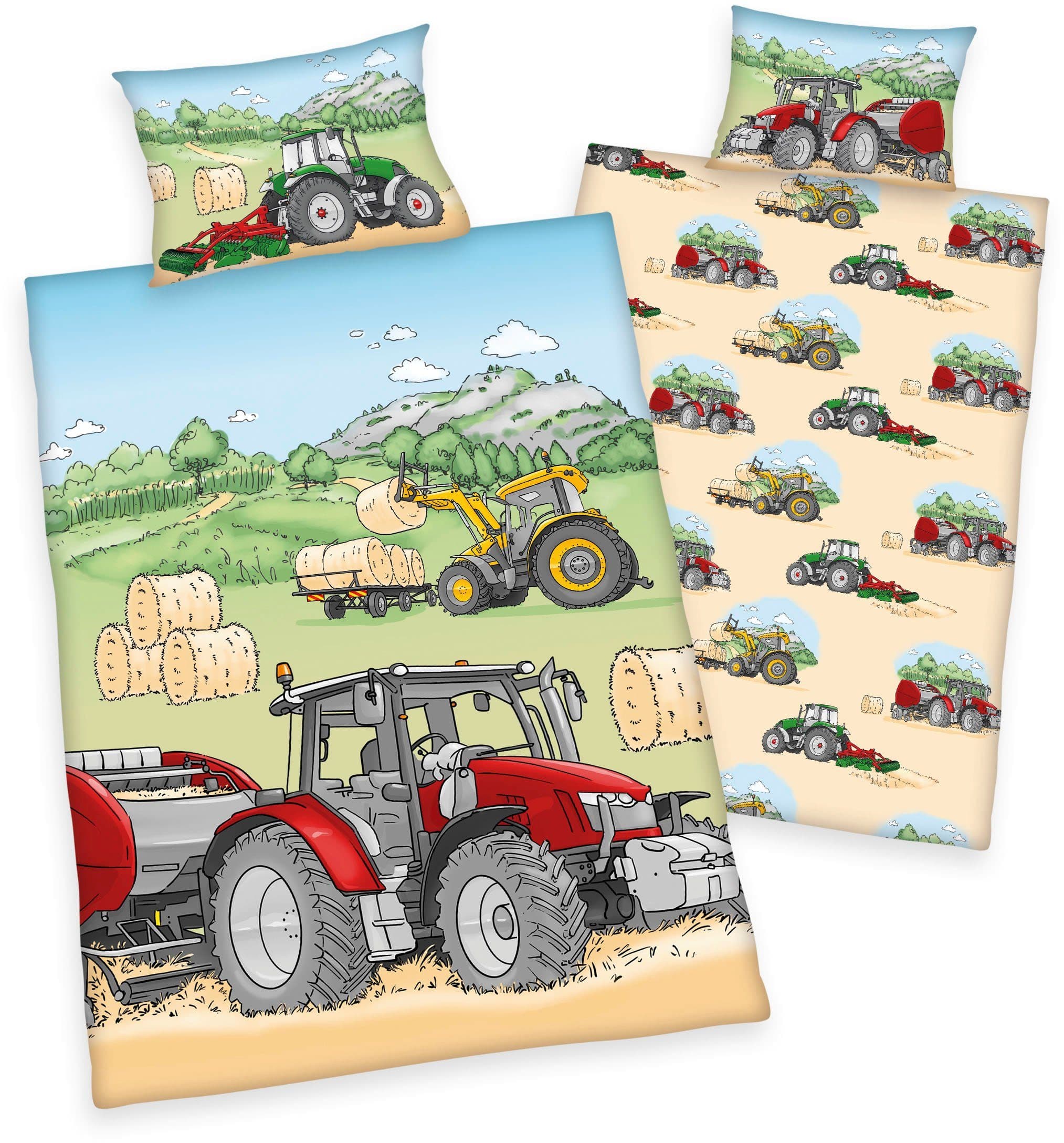 Babybettwäsche BABY BEST Traktor Bunt Renforcé 100% Baumwolle - Bild 2