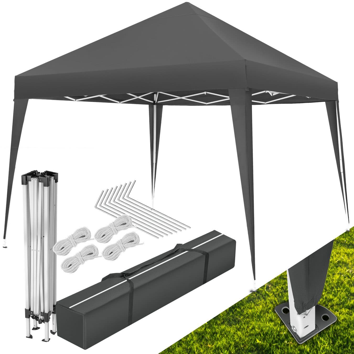 TECTAKE Pavillon Linosa Grau Faltbar Wasserabweisend - Bild 2