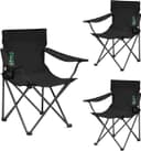 SUNULA 3er Campingstuhl Faltbar Schwarz Ultraleicht mit Tasche Bild 2