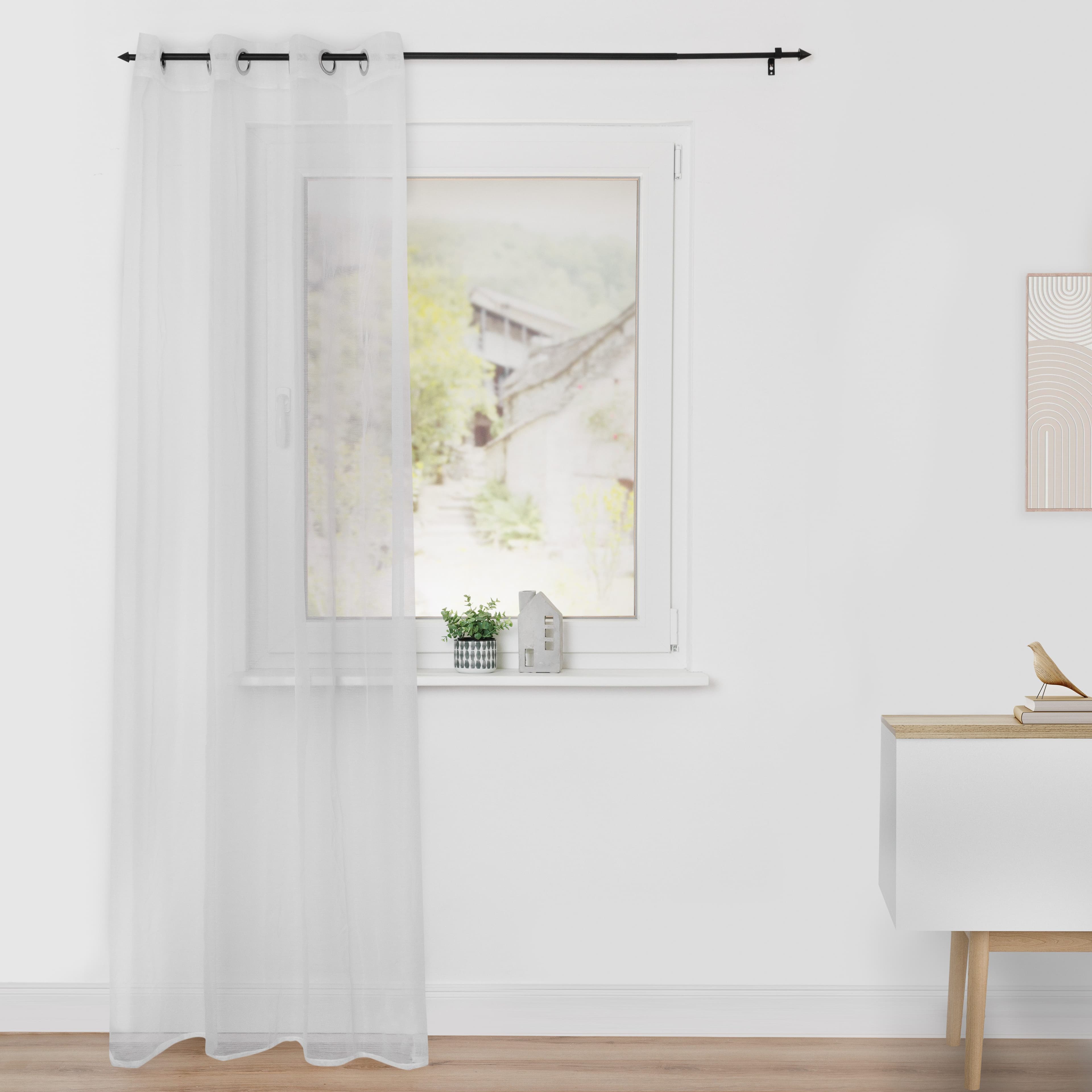 LICHTBLICK Vorhang Voile mit Ösen Weiß Transparent - Bild 2