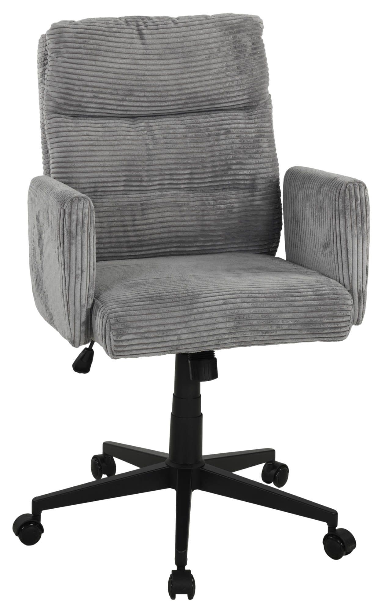 Duo Collection Bürostuhl Charly Grau Kordstoff Ergonomisch