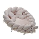 LuMali Kuschelnest 3in1 Babynest XXL Kokon Zopf Matte Kissen Beige Bild 2