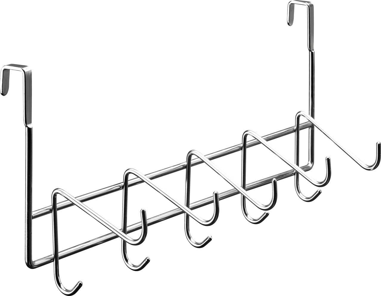 Hettich Türgarderobe 5 Doppelhaken Silber Stahl