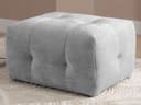 S-Style Möbel Polsterhocker Kozy Hellgrau Chenille Bumpy-Design Bild 2