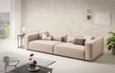 LeGer Home PIARA XXL 3-Sitzer Sofa Beige Leinenoptik Bild 2