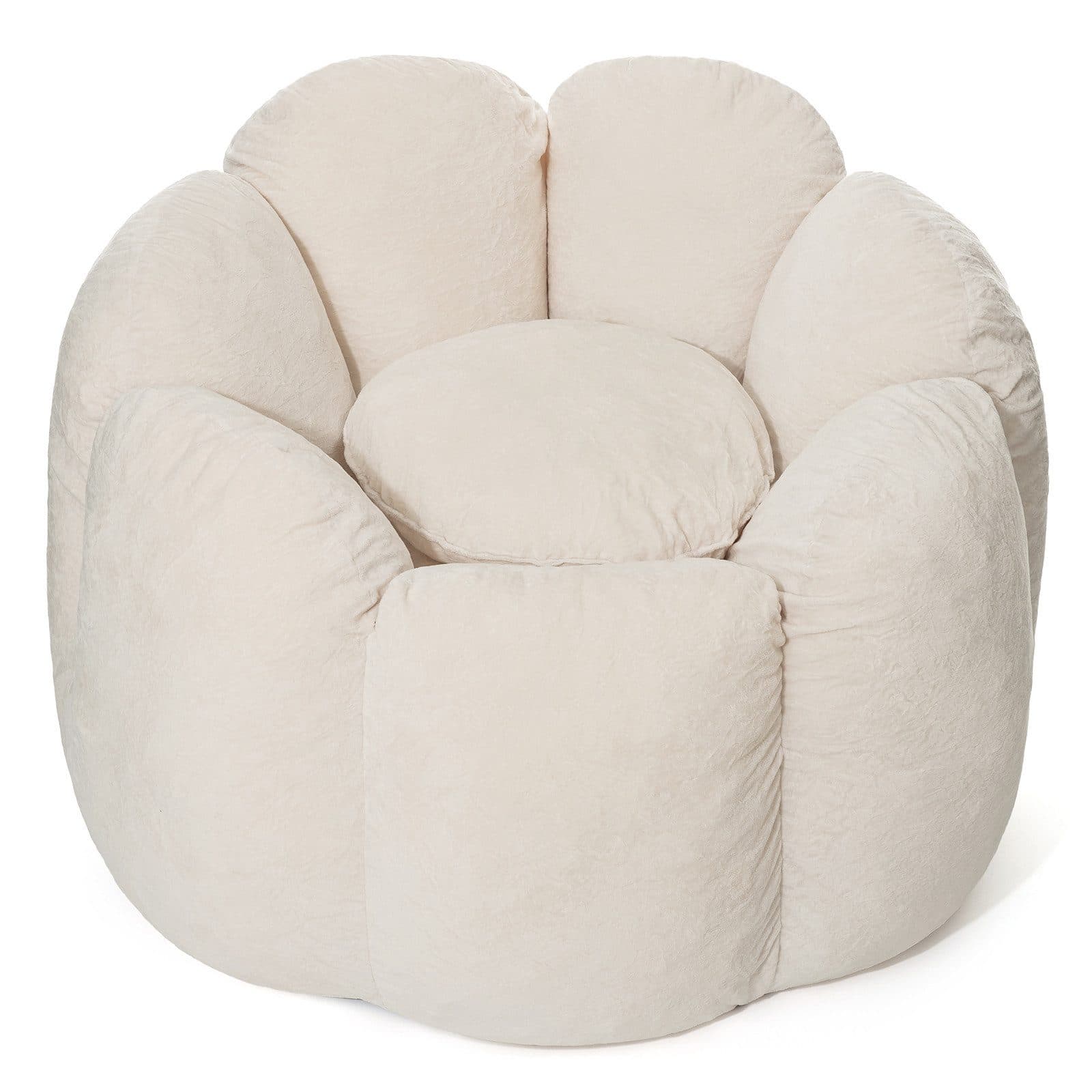 Insma Sitzsack Blumenform Beige Ergonomischer Relaxsessel - Bild 2