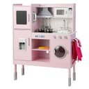 COSTWAY Spielküche Kinderküche Holz 3-fach höhenverstellbar Rosa Bild 2