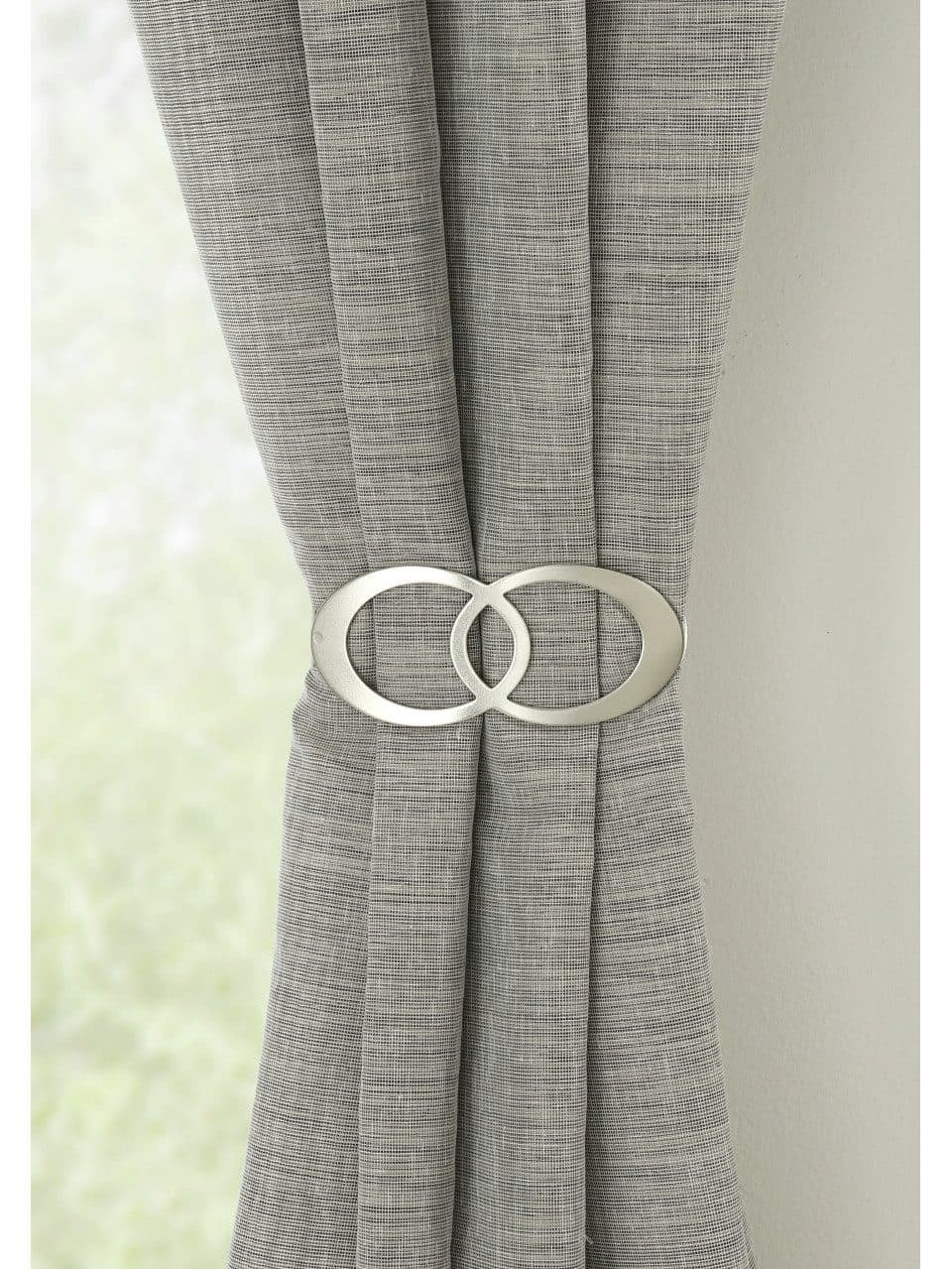 GARDINIA Raffspange Infinity Doppelring Silber Metall - Bild 2