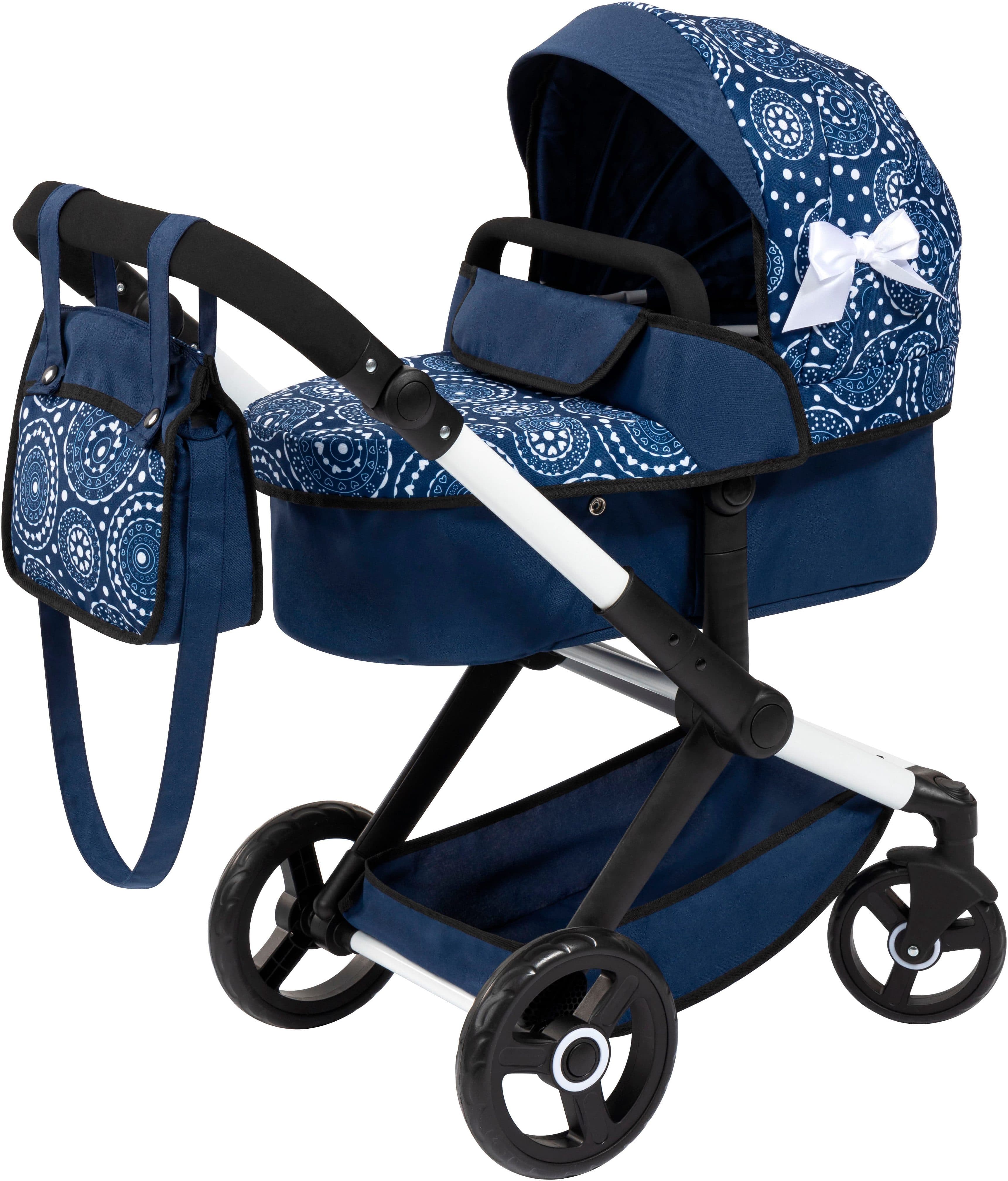Bayer Kombi-Puppenwagen Xeo Blau mit höhenverstellbarem Griff - Bild 2