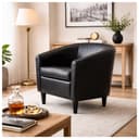 HTI-Living Cocktailsessel Cadogan Kunstleder Schwarz Bild 2