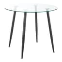 en.casa Esstisch Humppila Glastisch 80 x 75 cm Schwarz Bild 2