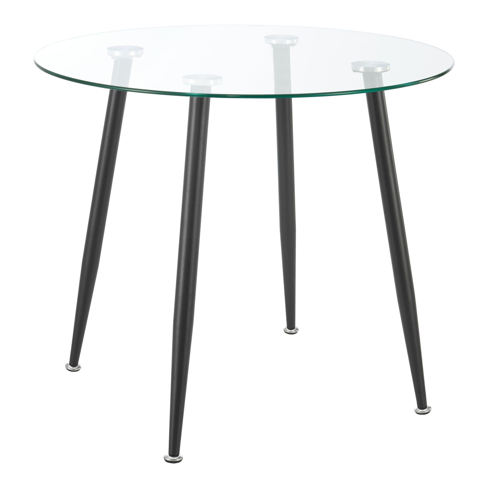 en.casa Esstisch Humppila Glastisch 80 x 75 cm Schwarz - Bild 2