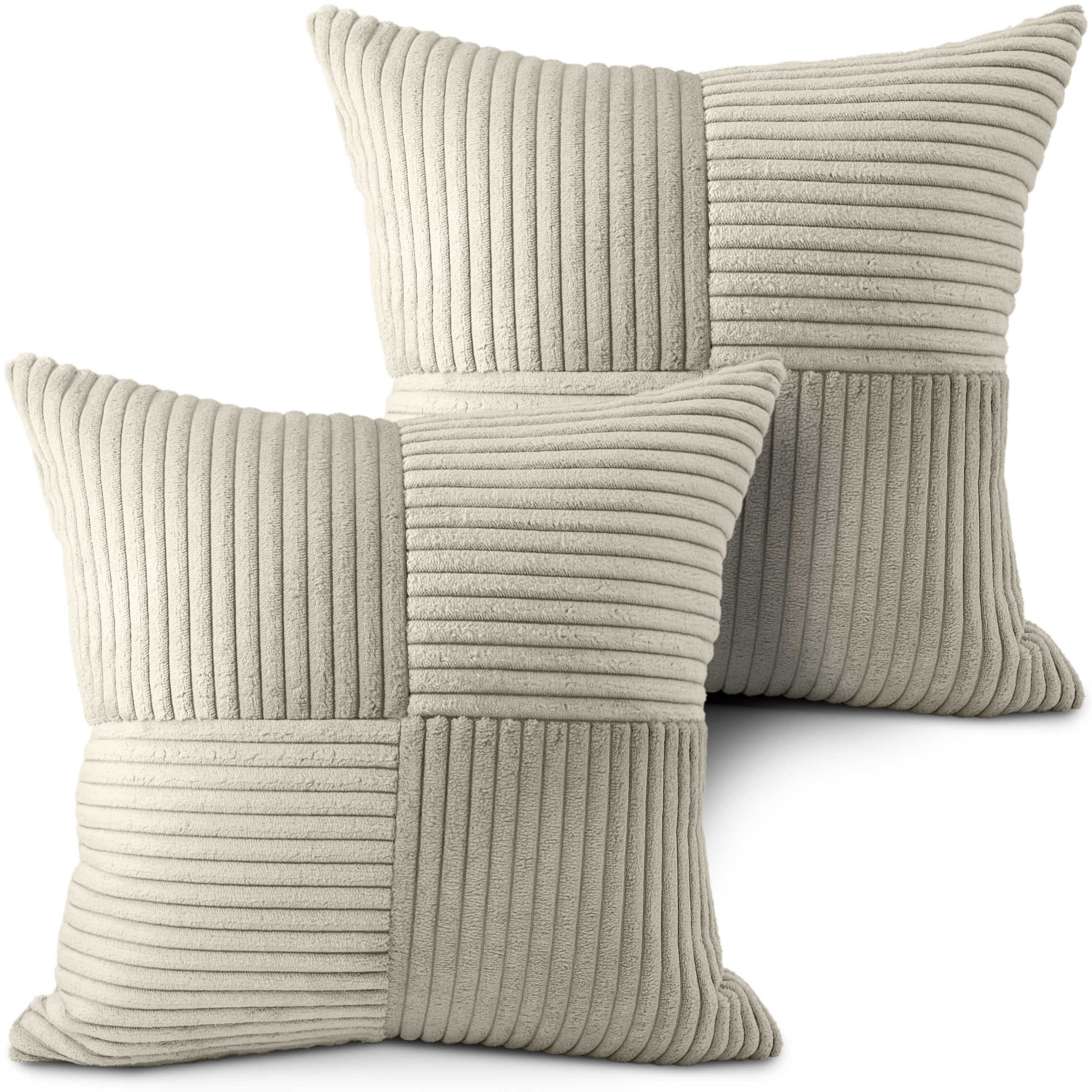 Amilian Dekokissen Set 2 Stück 40x40 cm Beige mit Füllung - Bild 2