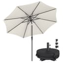 SONGMICS Sonnenschirm Beige UPF 50+ Kurbel Neigefunktion Bild 2