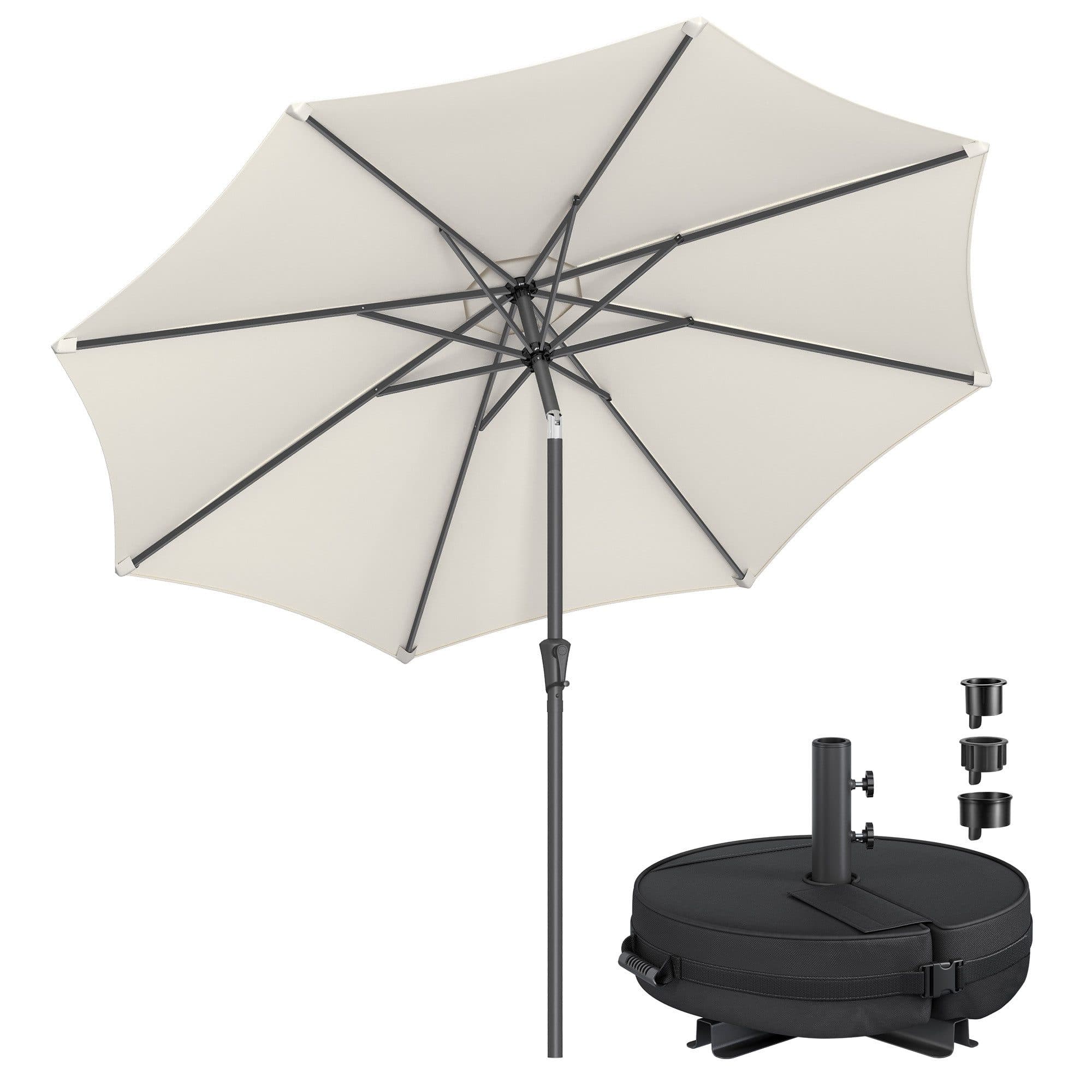 SONGMICS Sonnenschirm Beige UPF 50+ Kurbel Neigefunktion - Bild 2