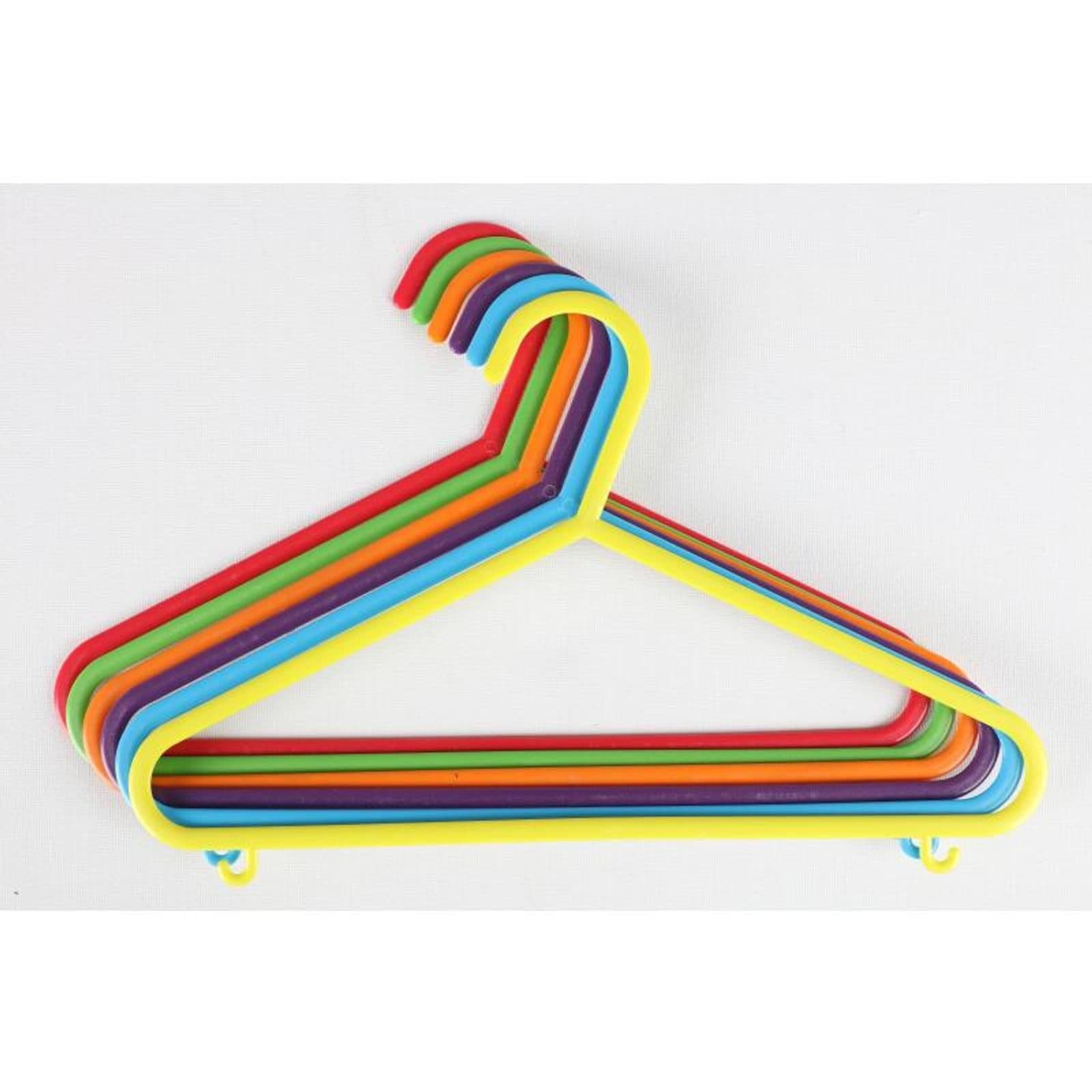 BURI Kinder Kleiderbügel 6er-Set Bunt Kunststoff