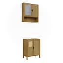 Vicco Badmöbel-Set Liora Bambus/Rattan 2 Teile Bild 2