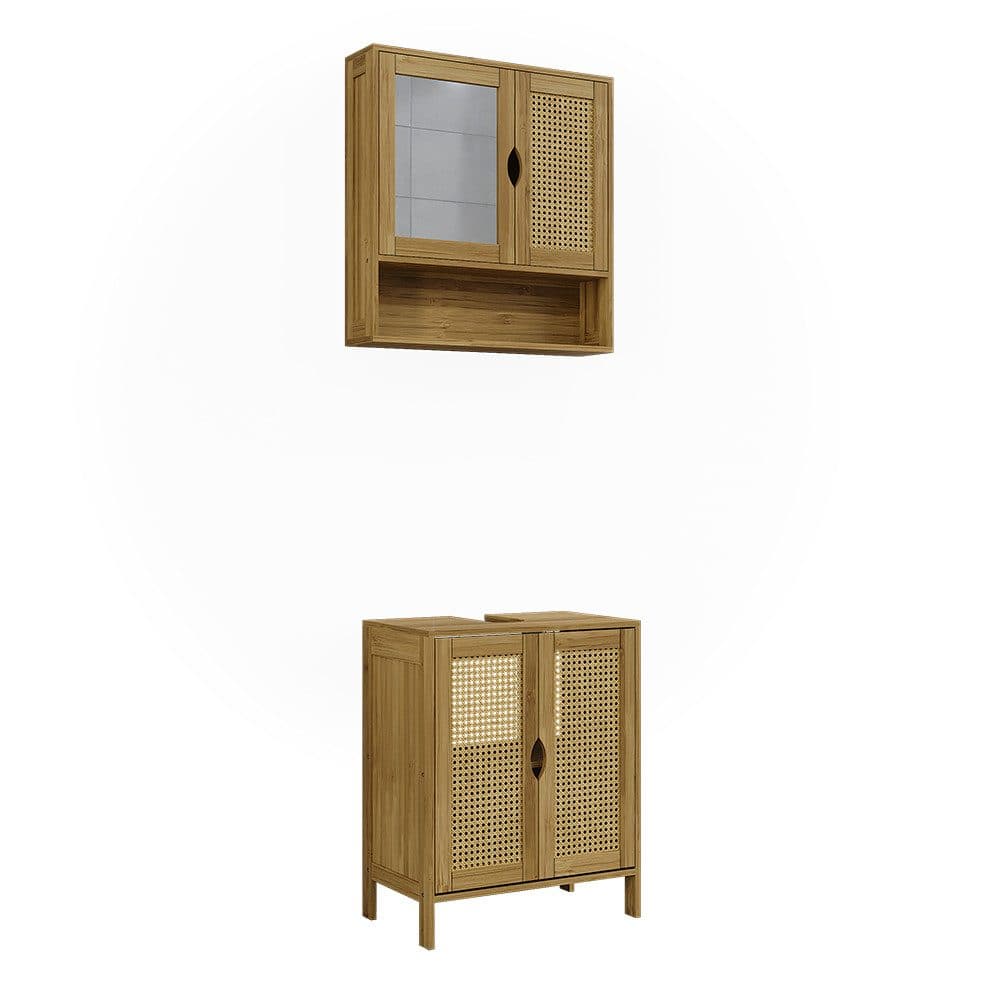Vicco Badmöbel-Set Liora Bambus/Rattan 2 Teile - Bild 2
