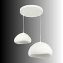 Opviq Kronleuchter Design Leuchte Weiß Fiberglas Höhenverstellbar Bild 2