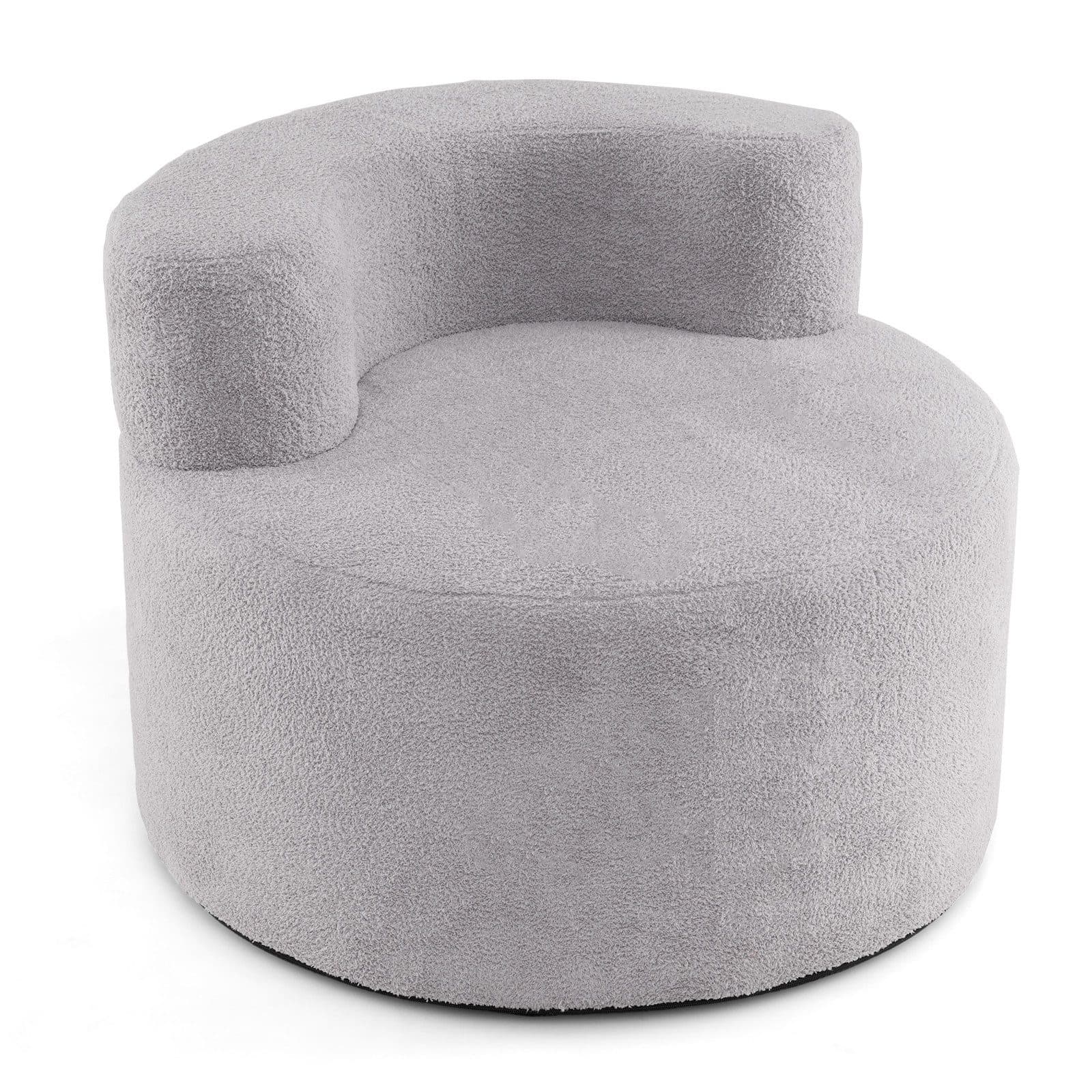 COSTWAY Relaxsessel Polstersofa Rund Teddyfleece - Bild 2