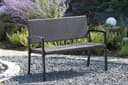 Garden Pleasure Gartenbank Sanremo Dunkelbraun Aluminium Rattan Bild 2