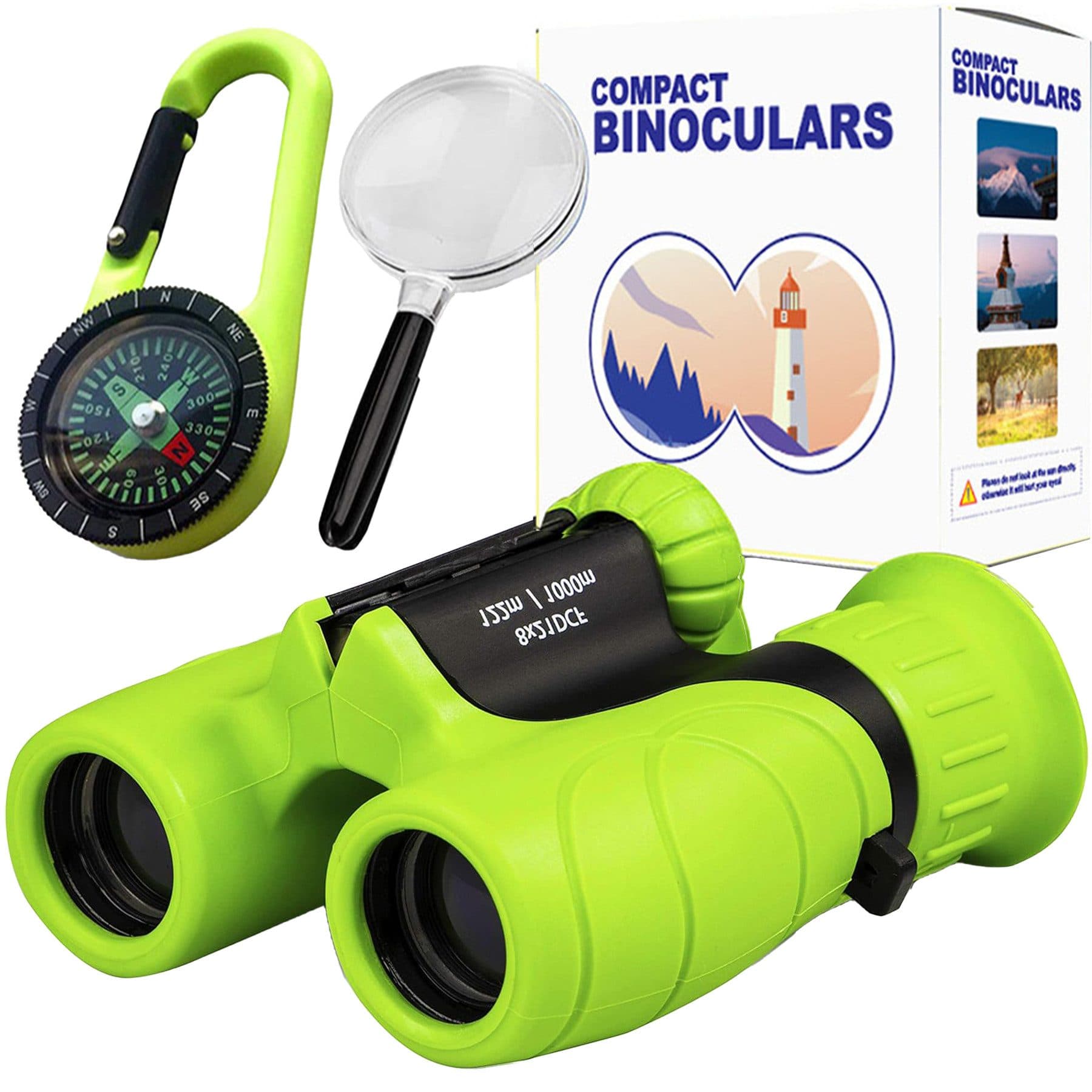 Mutig Outdoor-Spielzeug Fernglas 8x21 mit Lupe & Kompass für Kinder 3-12 Jahre - Bild 2
