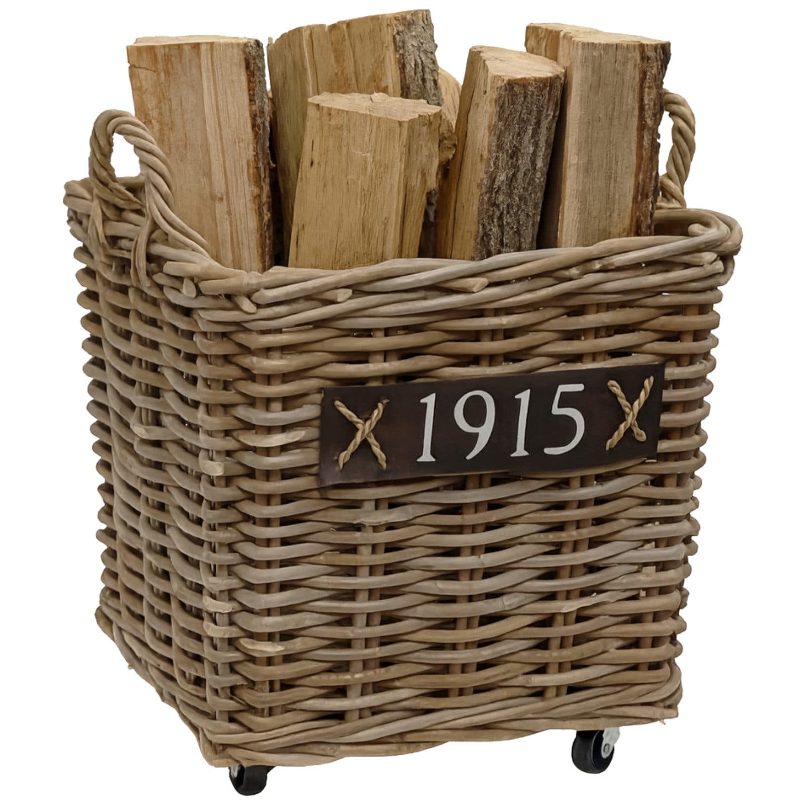 Van der Leeden Feuerholzkorb Rattan Braun Handmade - Bild 2