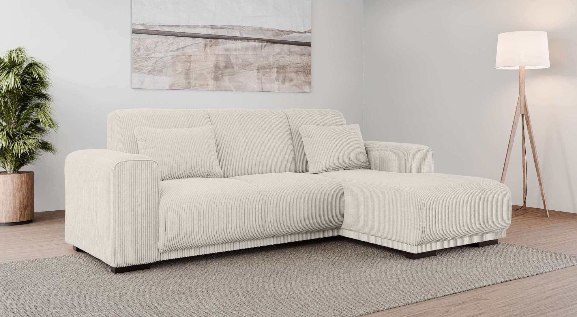 Home Affaire Ecksofa Bornholm L-Form Creme mit Recamiere - Bild 2