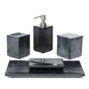 Houseproud Badaccessoire-Set Cubic Dark 5 Teile Anthrazit Bild 2