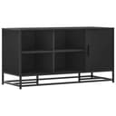vidaXL Sitzbank Schuhbank Schwarz Holzwerkstoff Metall Bild 2