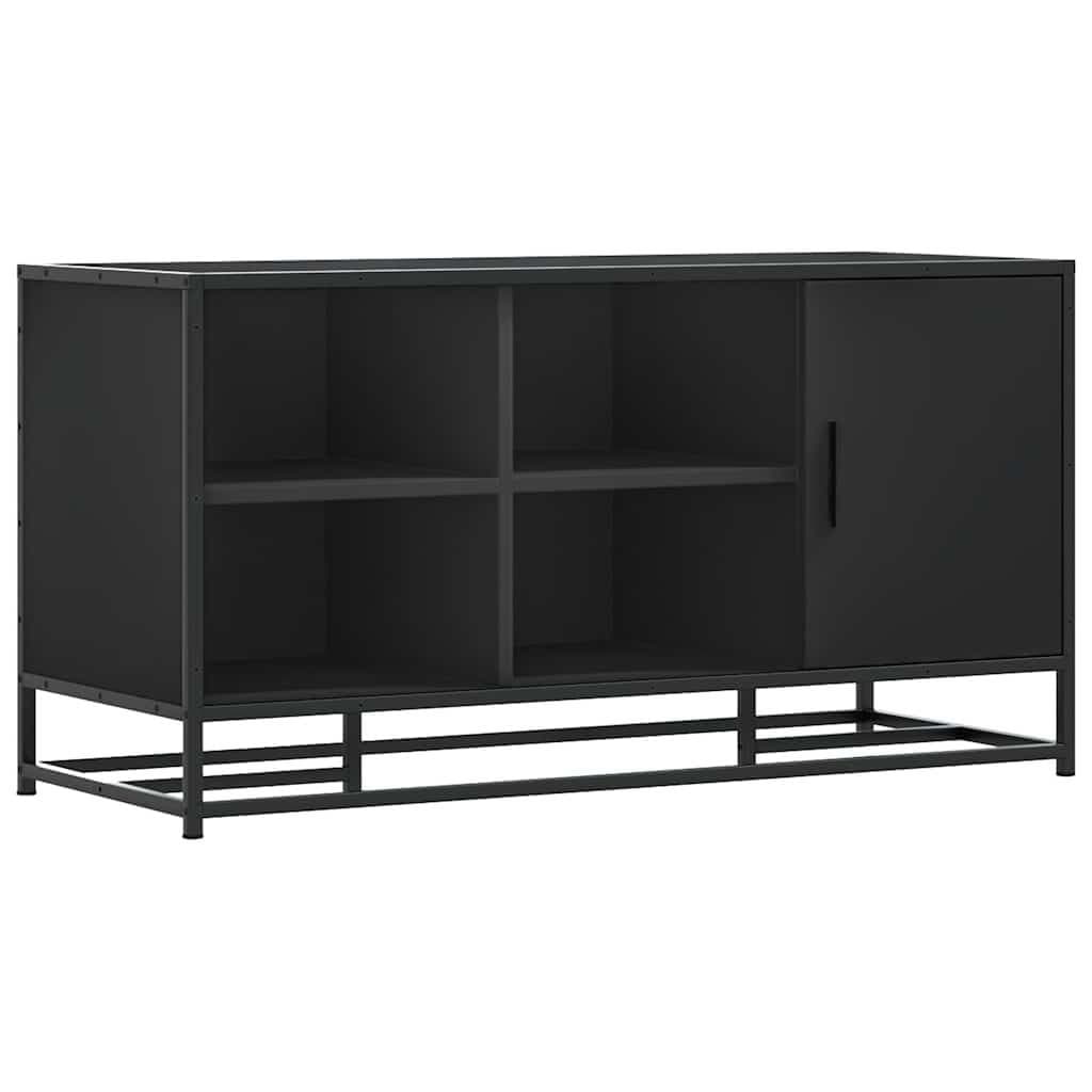 vidaXL Sitzbank Schuhbank Schwarz Holzwerkstoff Metall - Bild 2