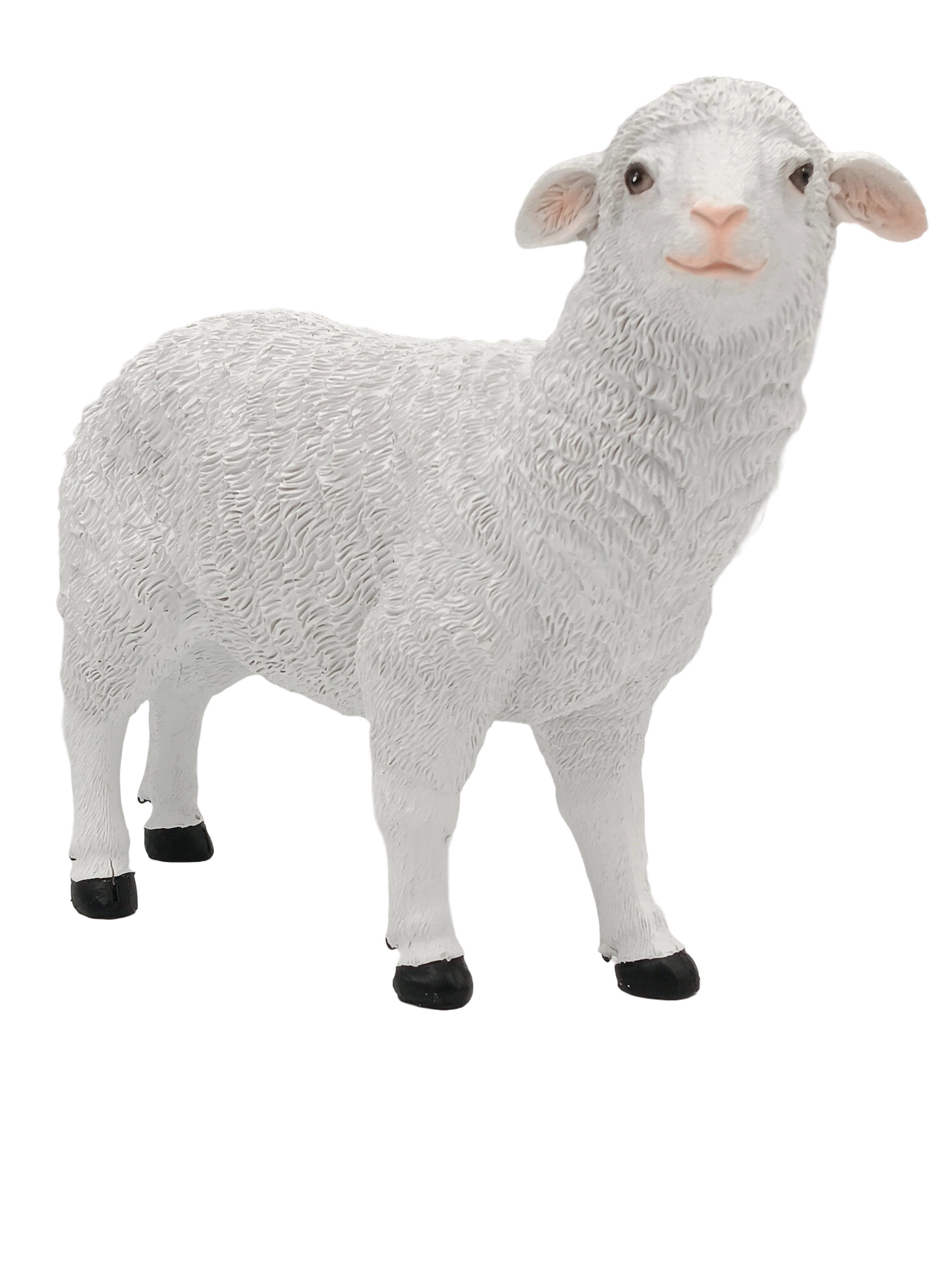 Geschenkestadl Tierfigur Weisses Schaf Gartenfigur Osterlamm