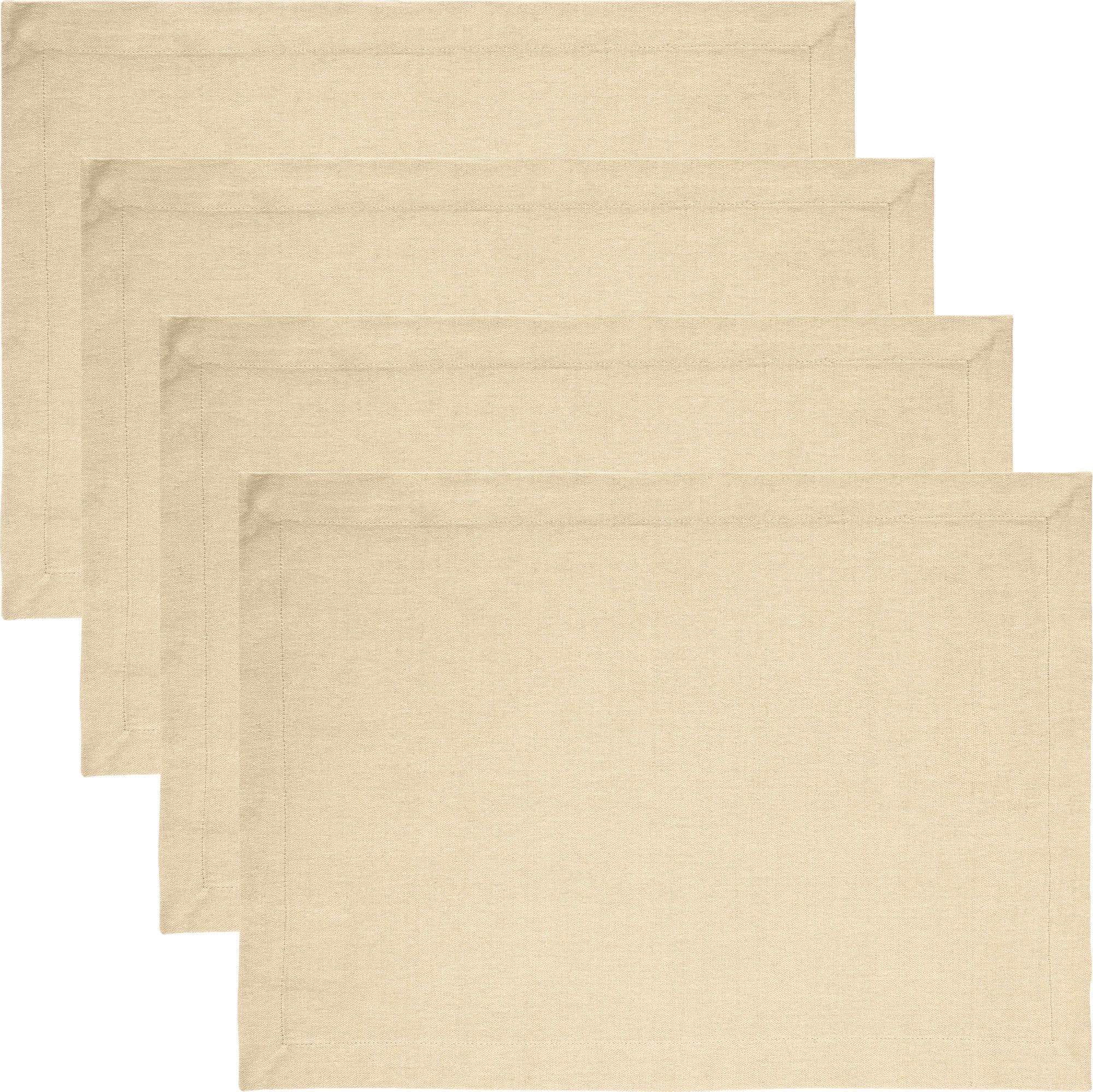 REDBEST Platzset Tischset "Tulsa" 4er-Pack Baumwolle Uni Beige - Bild 2
