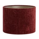 Dirk Davids Leuchten Lampenschirm Zylinder Velours Rubin Rot Bild 2
