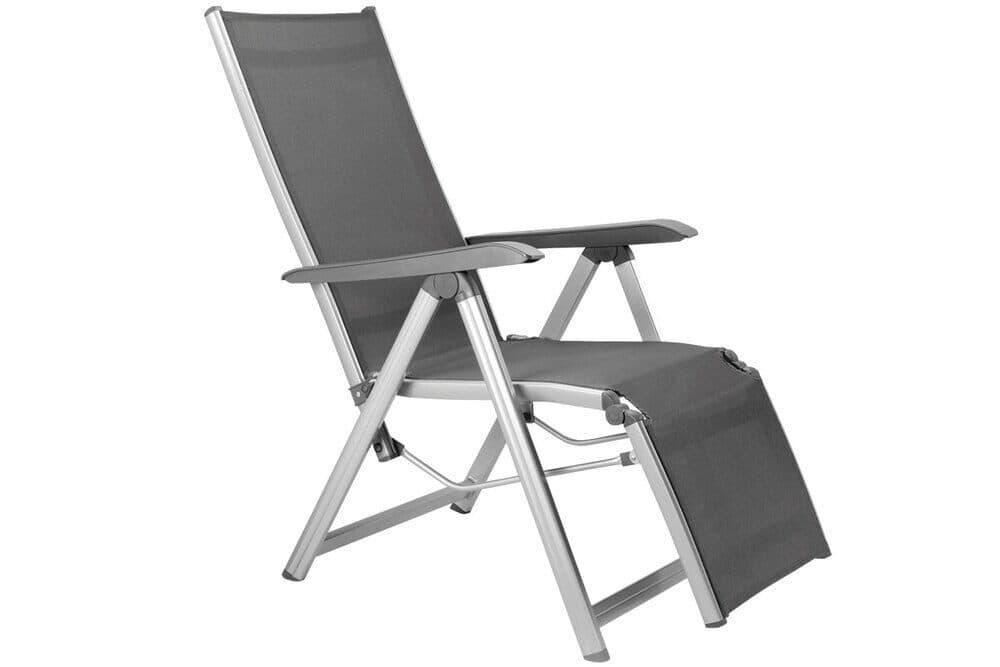 Kettler Gartenstuhl Basic Plus Klappbar Relaxsessel Silber/Anthrazit - Bild 2