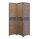 Homestyle4u Paravent Raumteiler Holz Braun 3-teilig faltbar Bild 2