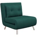 HOMCOM Sessel Schlafsessel Dunkelgrün mit Bettfunktion und Kissen Bild 2