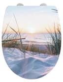 WENKO WC-Sitz Baltic glänzender Toilettensitz Thermoplast Strandmotiv Absenkautomatik Bild 2