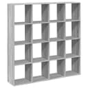 vidaXL Bücherregal Grau Sonoma 16 Fächer Holzwerkstoff Bild 2