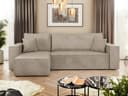 MIRJAN24 Ecksofa Karl Cord Beige mit Schlaffunktion und Bettkasten Bild 2