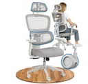 DESKSPACE Bürostuhl Move Ergonomischer Bürostuhl 3-stufige Neigung 150kg Intelligente Lordosenstütze Bild 2