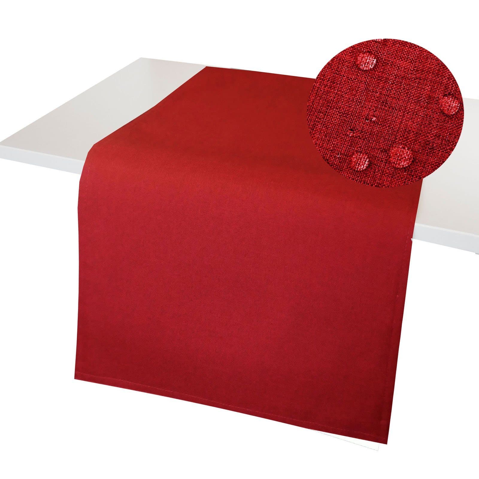 OTTO DE Tischläufer Leinenoptik Rot Windstabil Lotuseffekt