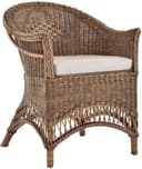 Krines Home Rattansessel Landhaus mit Armlehnen Natur Bild 2