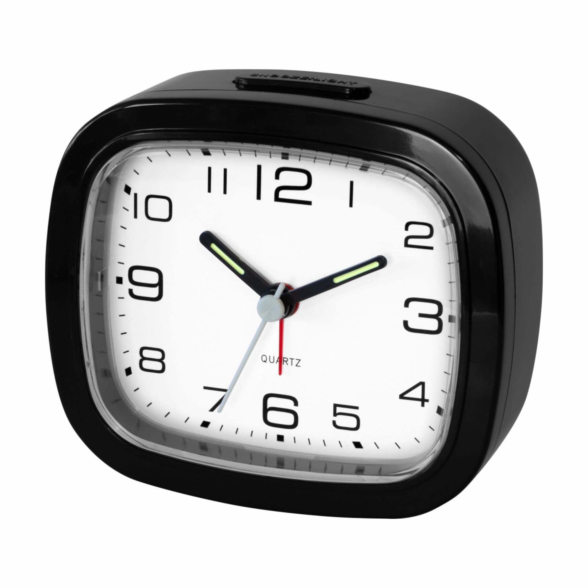 Miraval Quarzwecker Analog Schwarz Snooze Beleuchtung